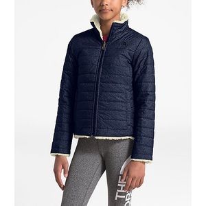 NWT The North Face Reversible Mossbud Swirl Jacket (montage blue denim) size XS